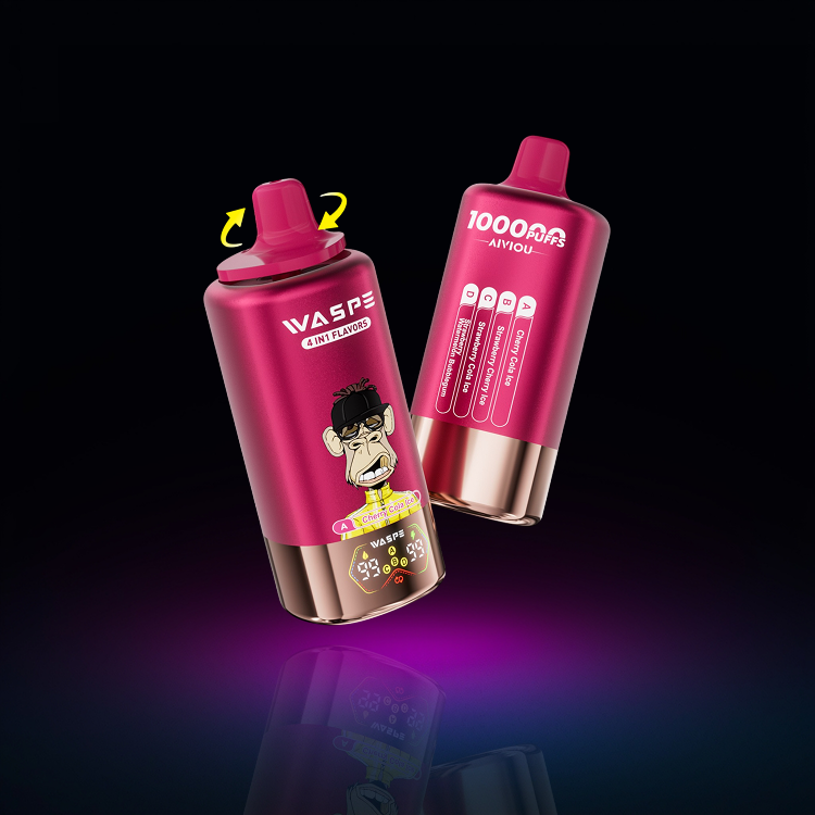 Waspe 100K Quad – Cherry Cola Ice • Strawberry Cherry Ice • Strawberry Cola Ice • Strawberry Watermelon Bubblegum